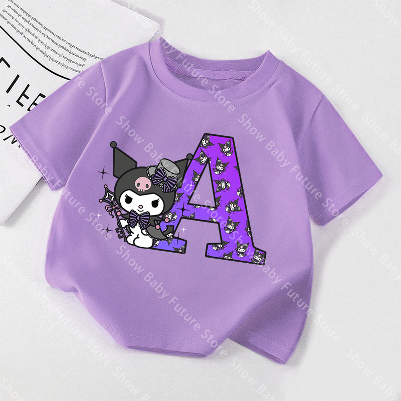 Summer Clothing Names - T-shirt violet Kuromis pour filles, vêtements,