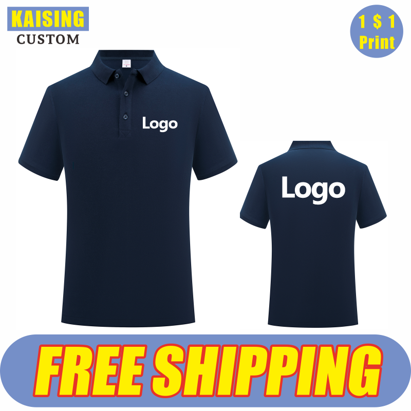 Summer Clothing Logo - KAISING Polo en pur coton de