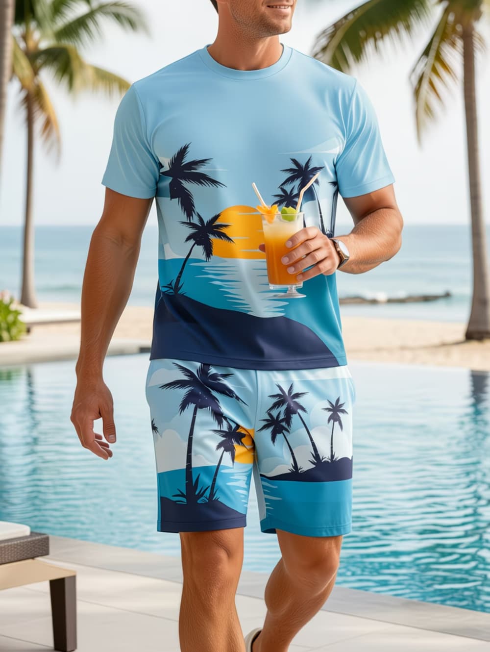 Beach Shirt Hawaiian - Ensemble 2 pièces pour homme 2026