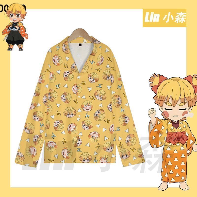 Summer Away Clothing - Pyjama d'été mignon Demon Slayer Zenitsu