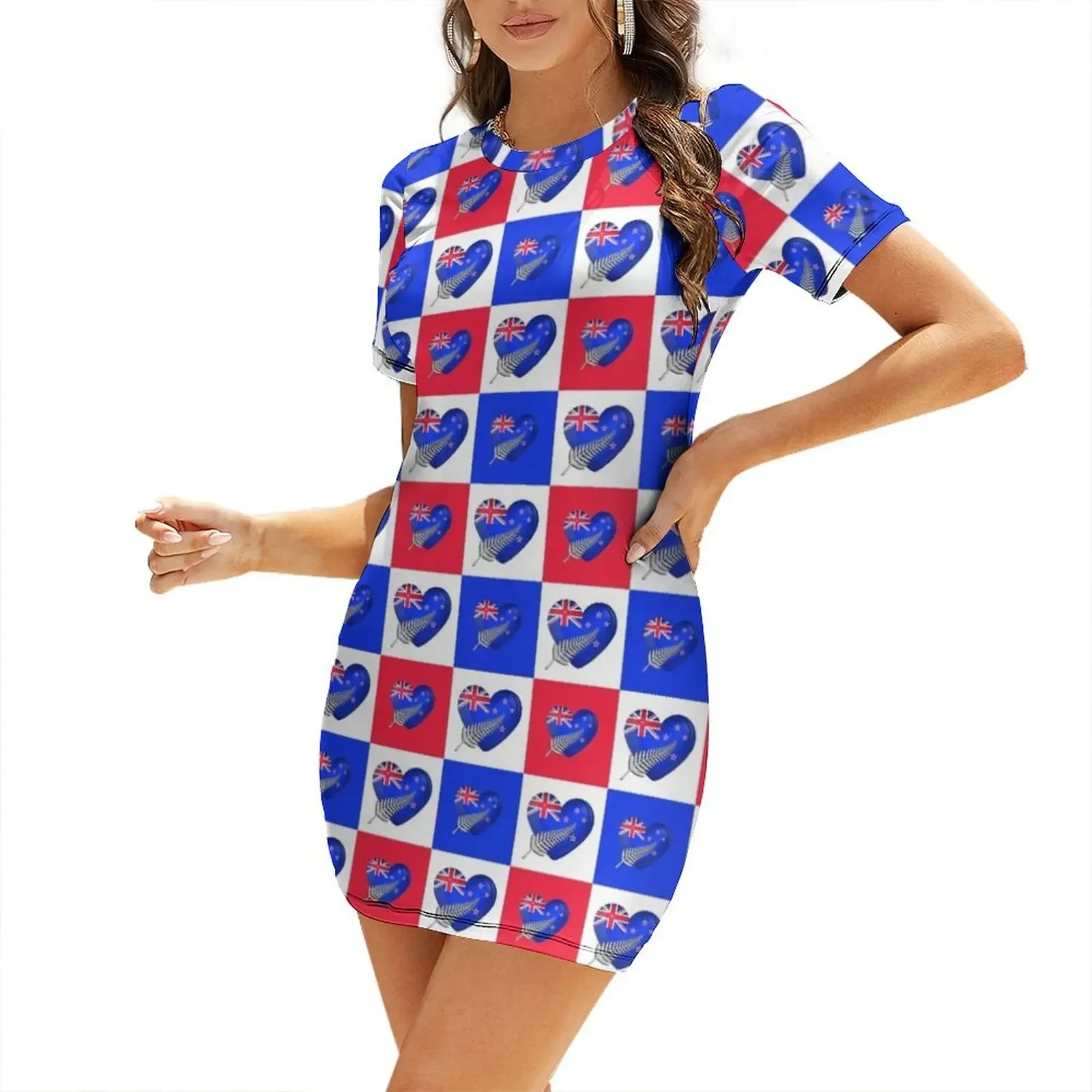 Summer Clothing Nz - Robe estivale à manches courtes avec