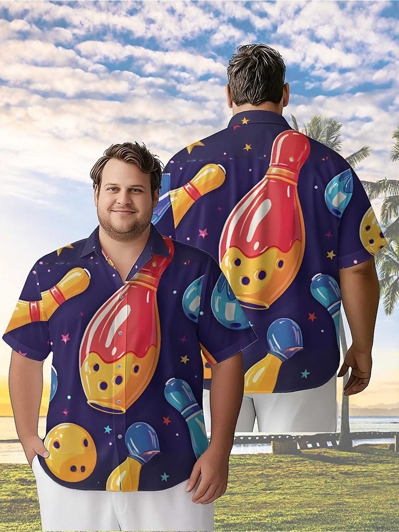 Beach Shirt Hawaiian - Chemises hawaïennes grande taille pour hommes,
