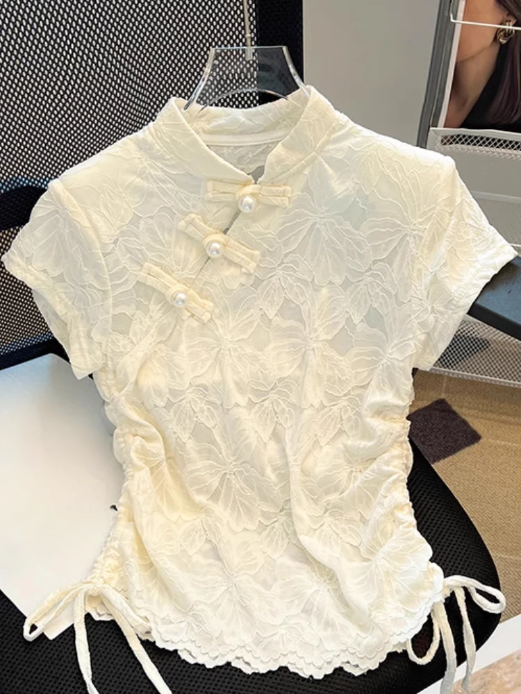 Chemises de style chinois col  - Summer Clothing Drawing avis et prix