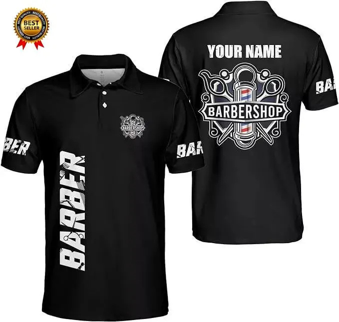 Polo de barbier à manches cour - Summer Clothing Names avis et prix