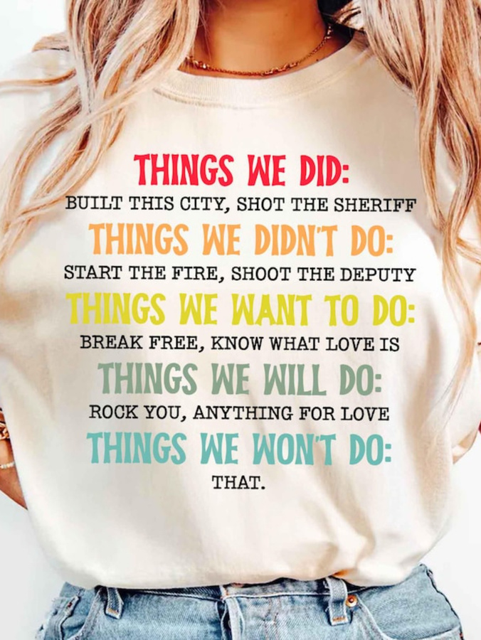 T-shirt « Things We Did Didn't - Summer Clothing Trends For Women 2026 avis et prix